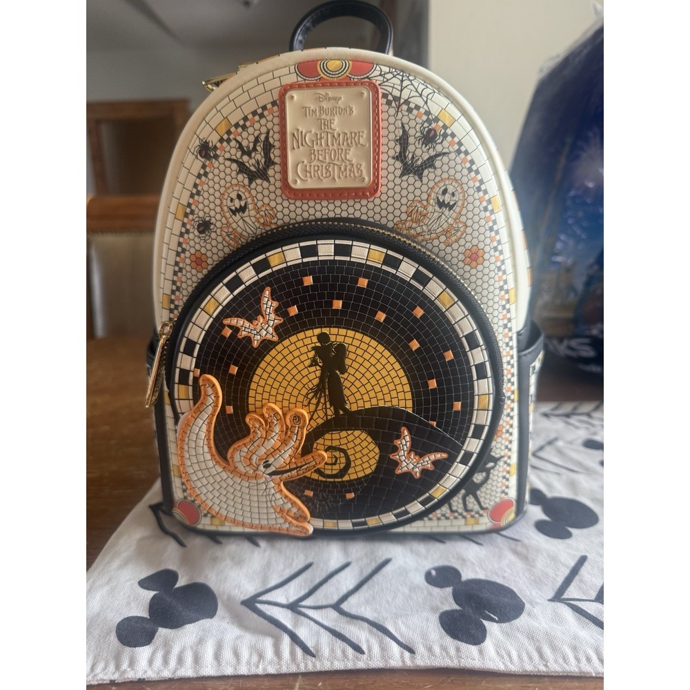 Loungefly Disney The Nightmare Before Christmas Mosaic Mini Backpack